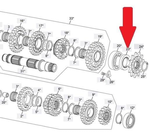 SHERCO SE/SE-F 250/300 ÖN DİŞLİ KEÇESİ