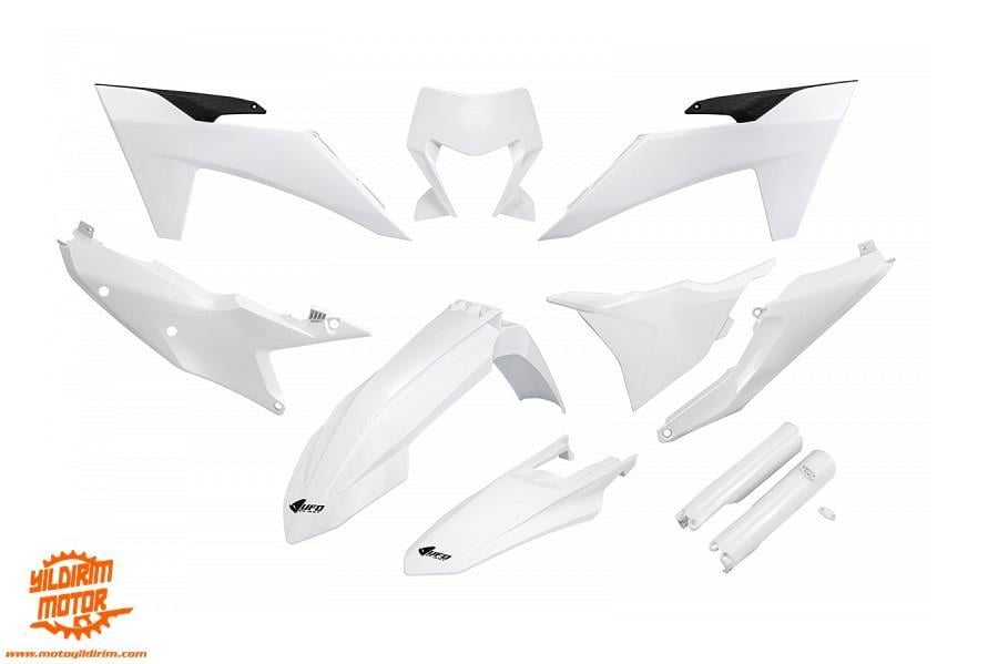 UFO KTM EXC/EXC-F FULL PLASTİK GRENAJ SETİ BEYAZ 24-25