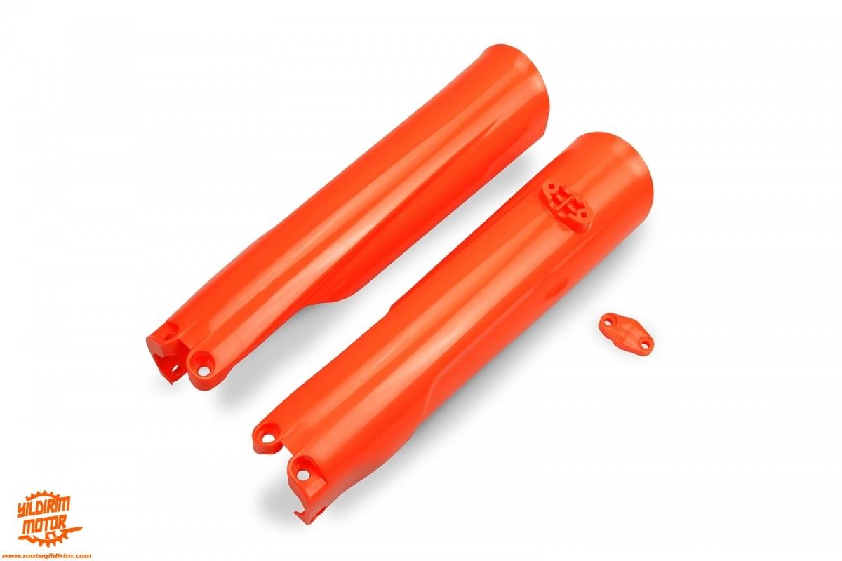 UFO KTM SX/EXC ÖN AMORTİSÖR PLASTİKLERİ NEON 2023