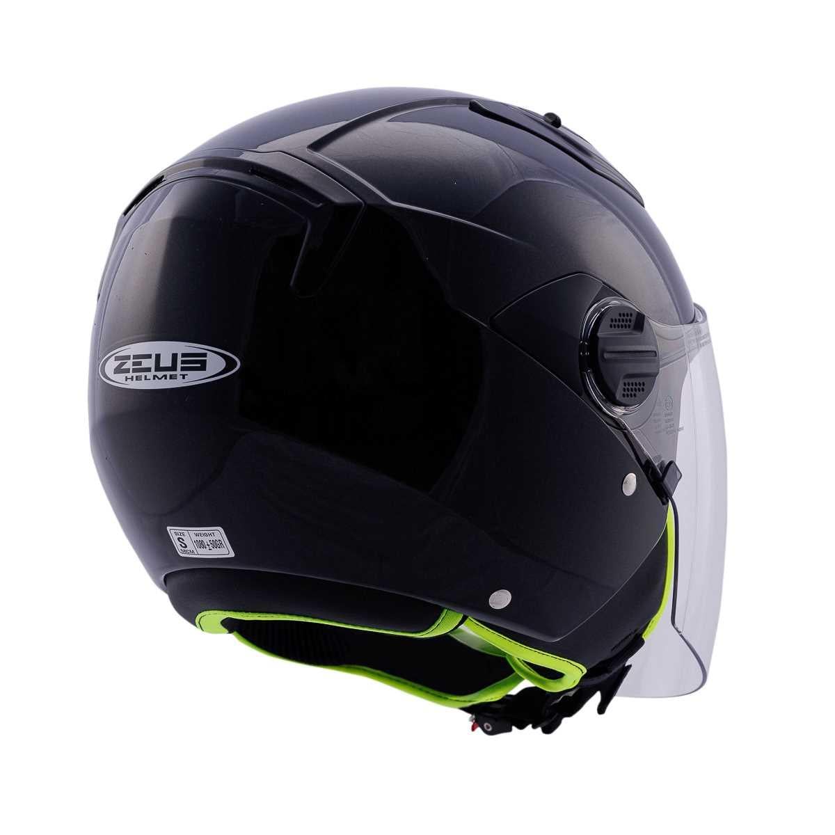 Zeus ZS-213 PEARL SİYAH AÇIK KASK