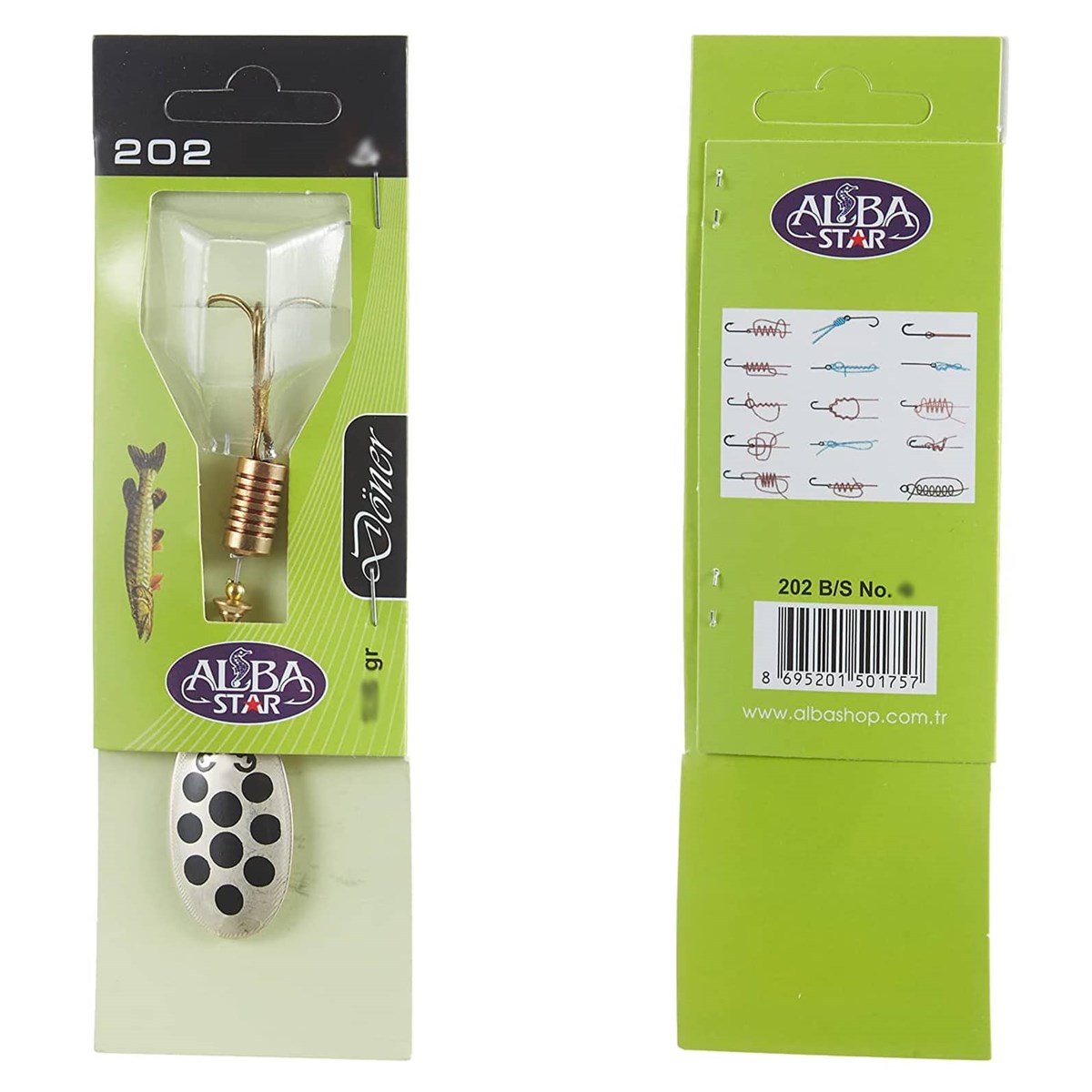 AlbaStar 202 Rems Döner Olta Kaşığı Beyaz 2,5 Gr ( No: 0 )