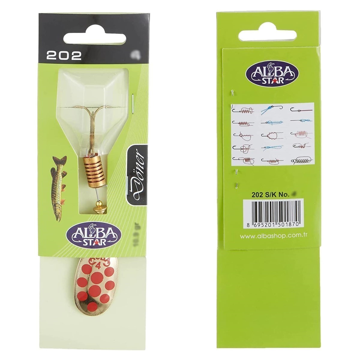 AlbaStar 202 Rems Döner Olta Kaşığı Sarı 2,5 Gr ( No: 0 )