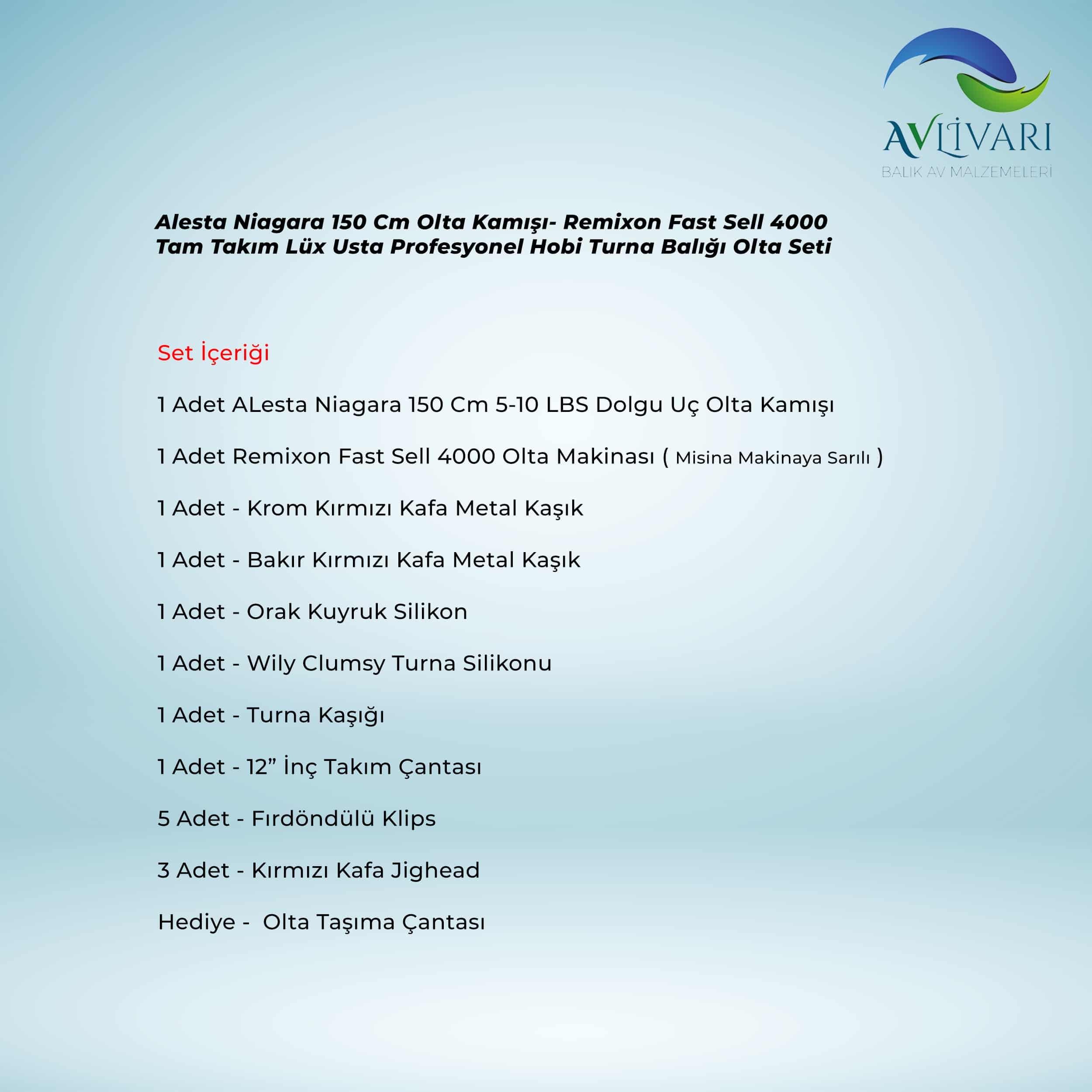 Alesta Niagara 150 Cm Olta Kamışı- Remixon Fast Sell 4000 Tam Takım Lüx Usta Profesyonel Hobi Turna Balığı Olta Seti