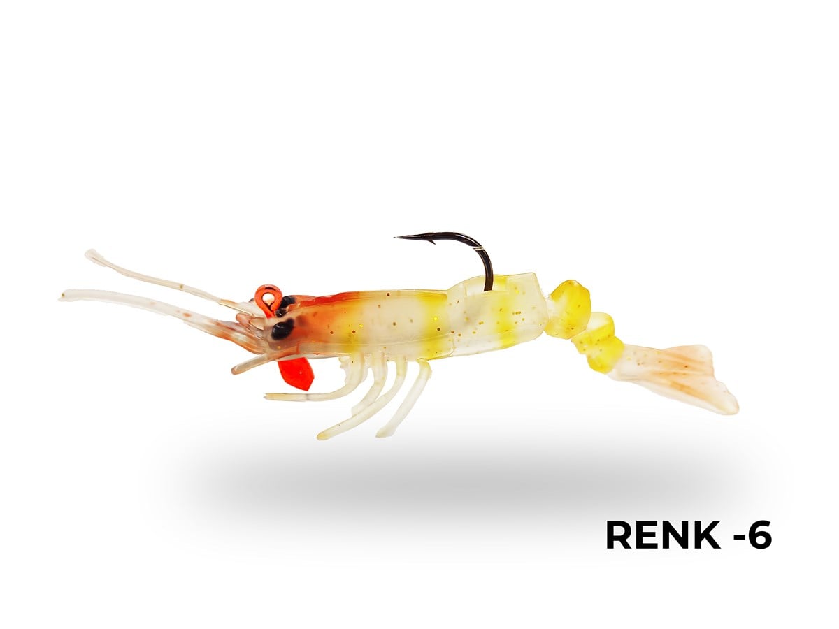 Avlivari 3D Shrimp 6gr  7.62cm Zıplatmalı Silikon Karides