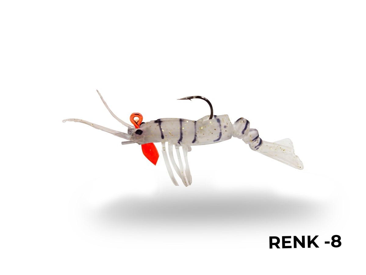 Avlivari 3D Shrimp 6gr  7.62cm Zıplatmalı Silikon Karides
