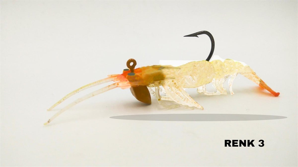 Avlivari 3D Shrimp 7.62cm Zıplatmalı Silikon Karides