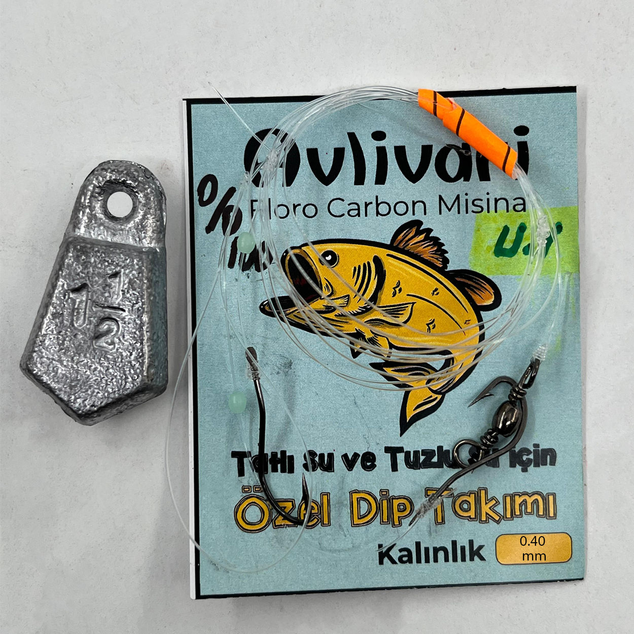 Avlivari 45 Gram Kurşunlu İki İğneli Dip Takımı