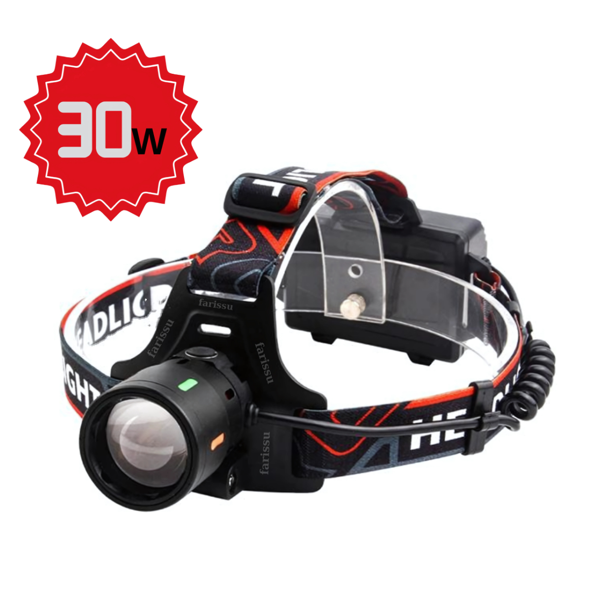 Avlivari OR-T201 Usb'li Kafa Lambası | 30W 2000 Lümen | 2 Adet 18650 Pil Dahil