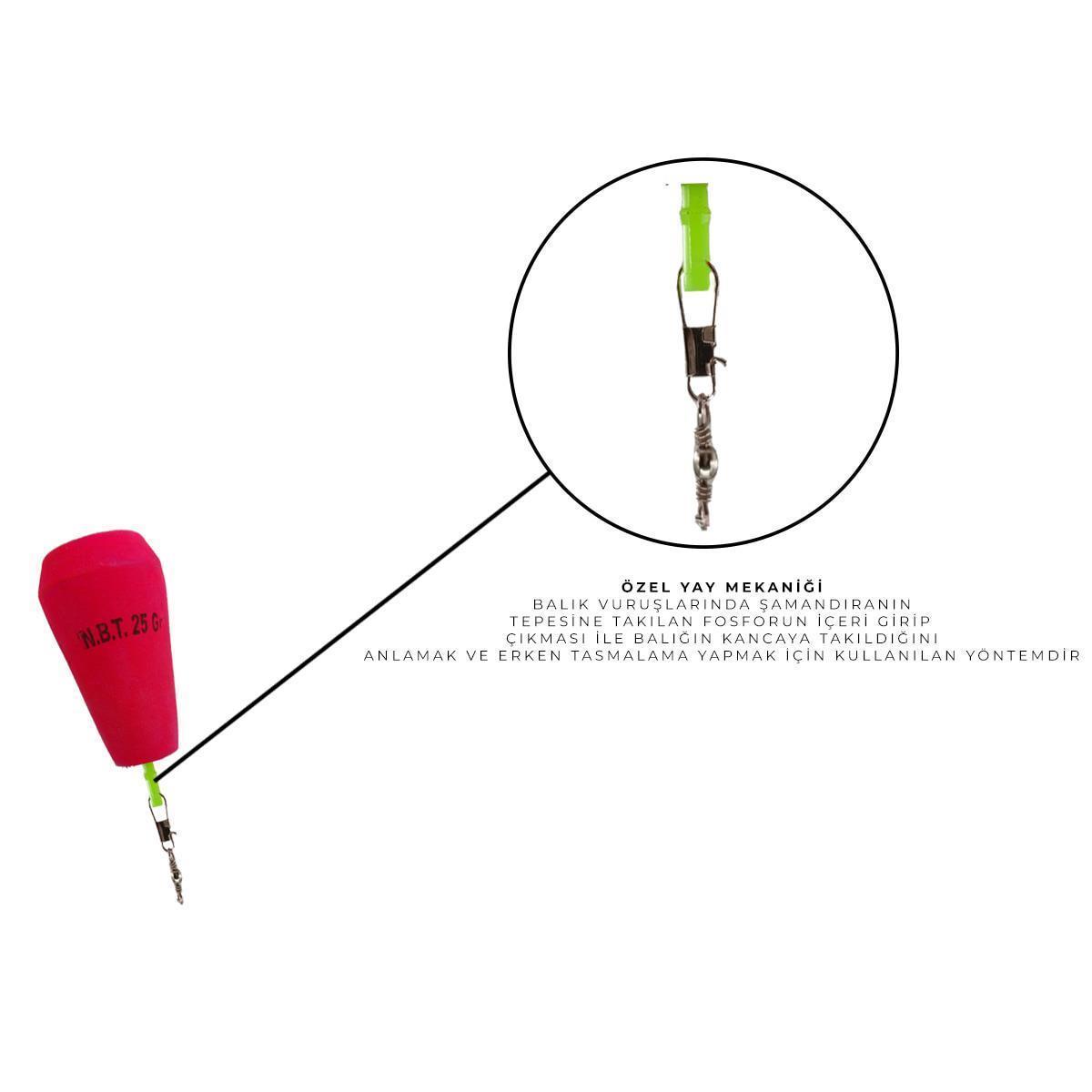 Avlivari Yaylı Şamandıralı Yüzey Fosforlu Set Çinekop-Sarıkanat-Lüfer Takımı 35 Gr