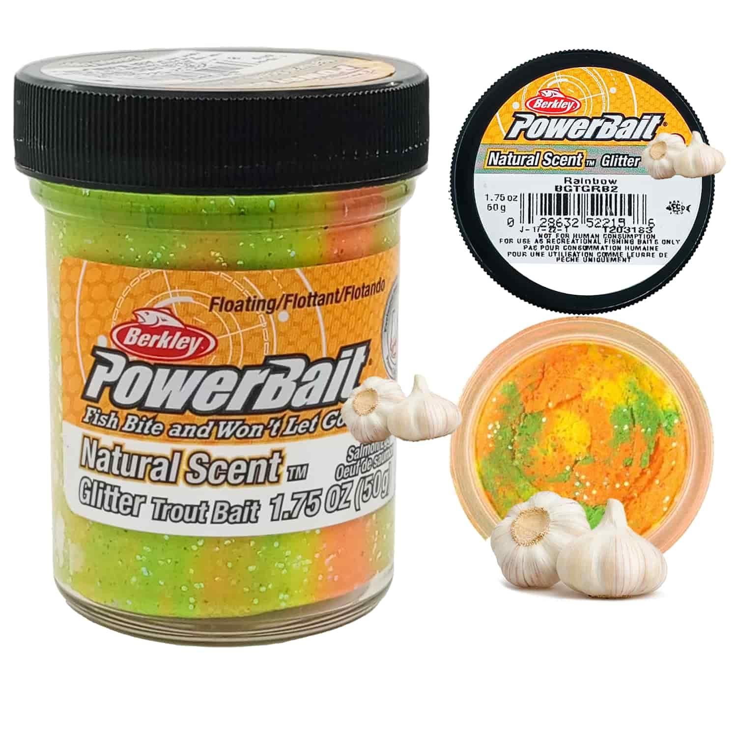 Berkley PowerBait Doğal Kokulu Glitter (Simli) Alabalık Hamuru - Rainbow