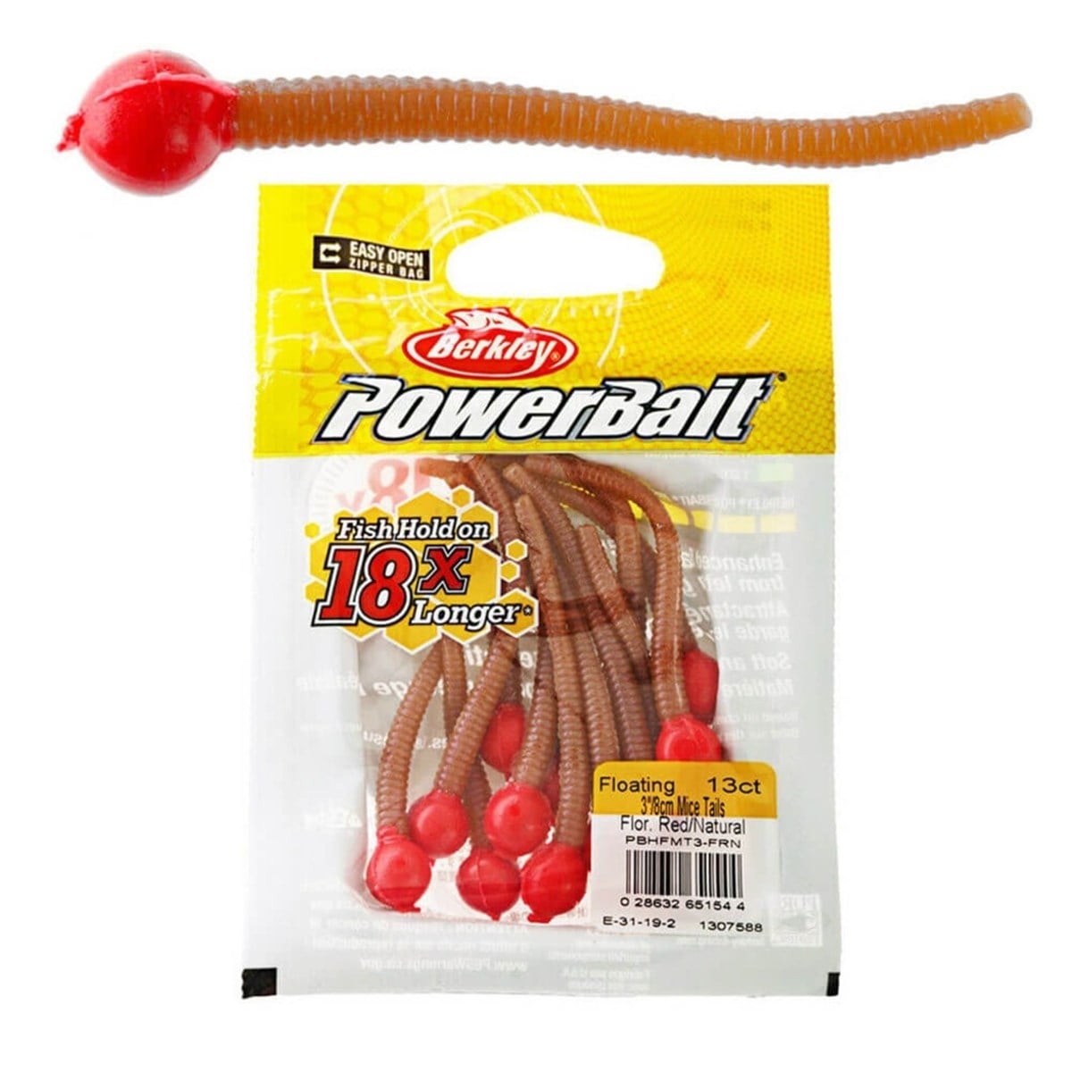 Berkley Powerbait Floating Mice Tails Sahte Yemi---Glow