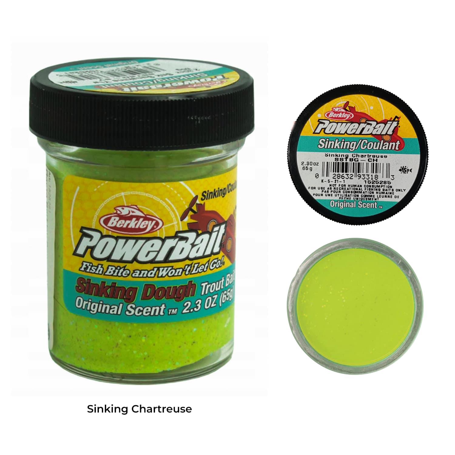 Berkley PowerBait Sinking ( Batan ) Glitter (Simli) Alabalık Hamuru - Sinking Chartreuse