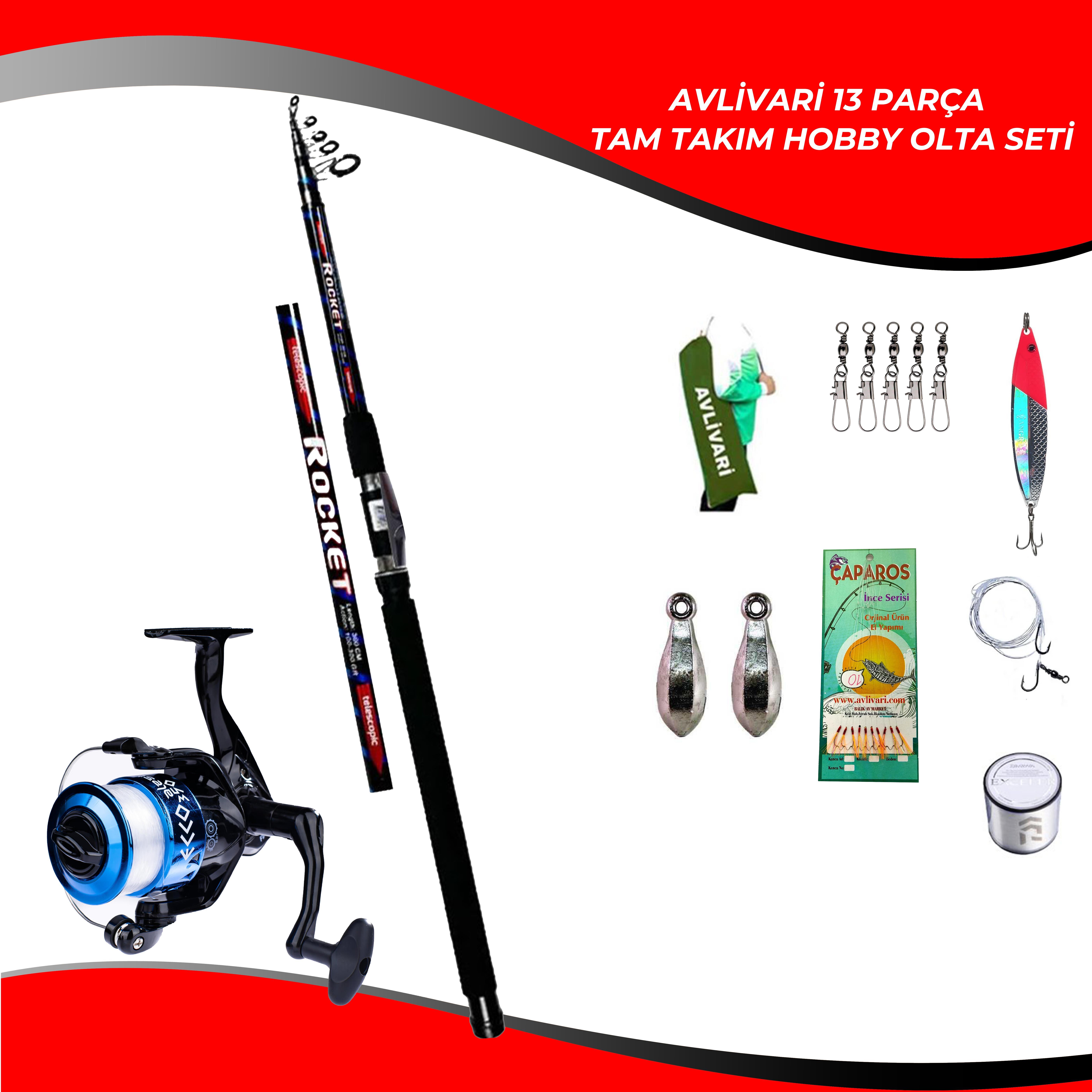 Ecotackle Rocket 270 cm 100-300 gr Olta Kamışı- Avlivari Ecco 5000 Olta Makinası Tam Takım Kıyı Hobi Usta Olta Seti