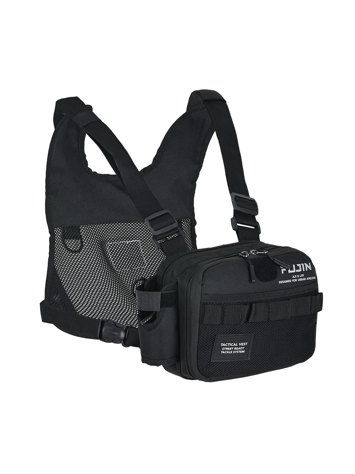 Fujin Tactical Vest Black Balıkçı Çantası