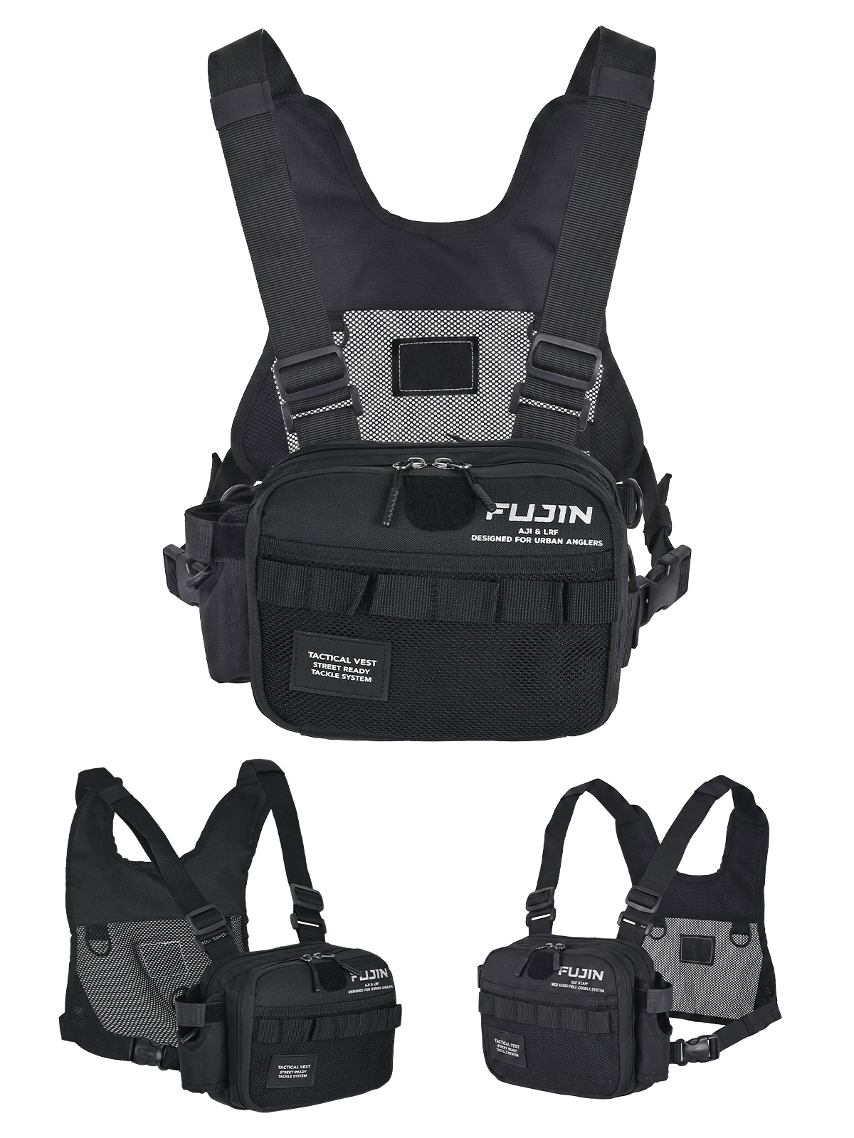 Fujin Tactical Vest Black Balıkçı Çantası