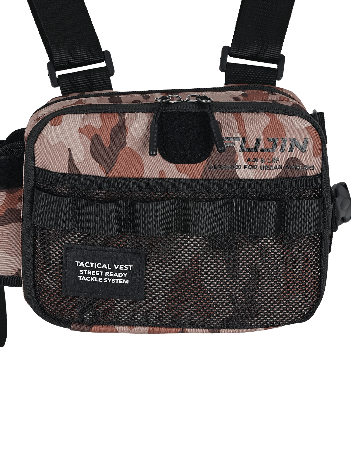 Fujin Tactical Vest Brown Camo Balıkçı Çantası