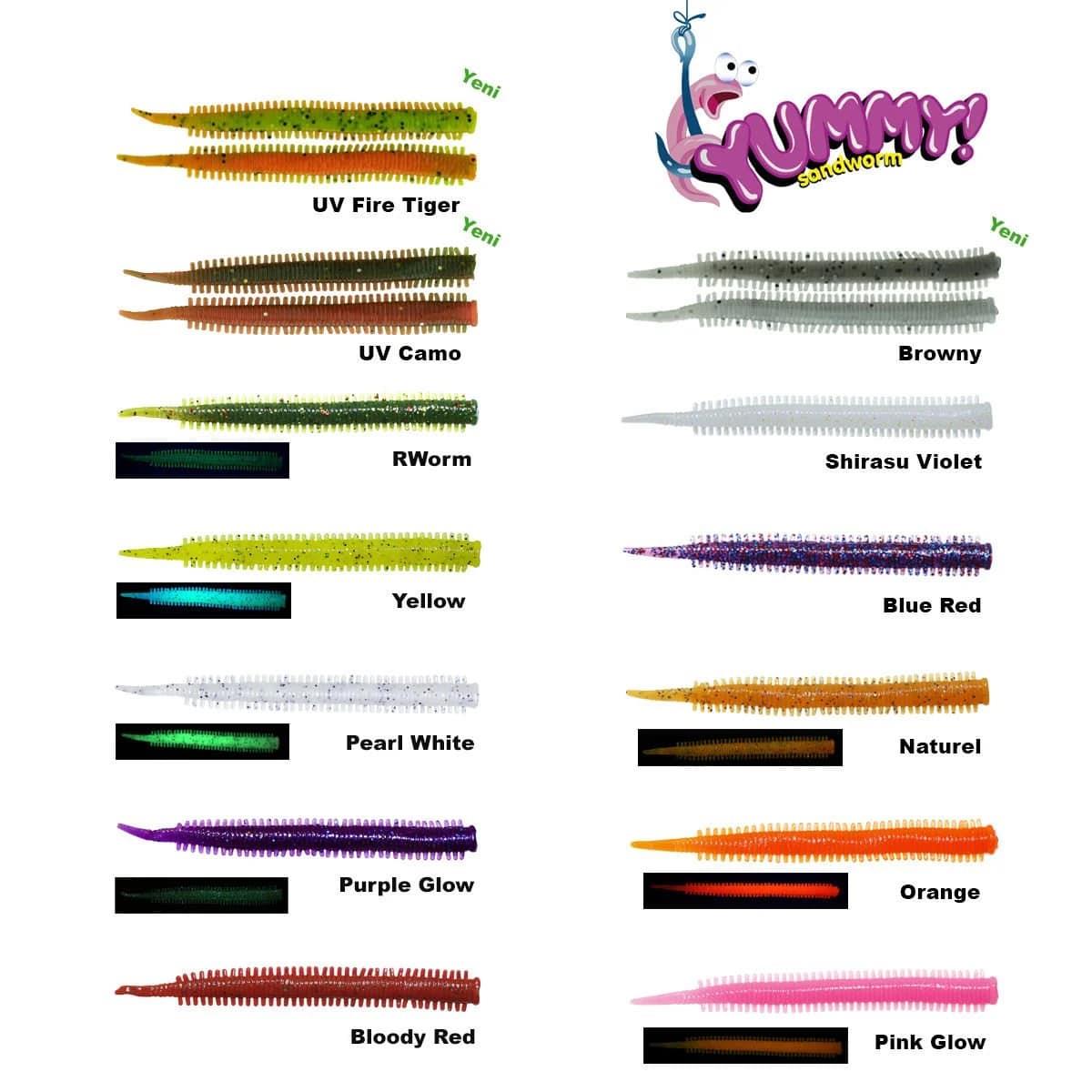 Fujin Yummy Sandworm 7cm Lrf At Çek Silikon Yem