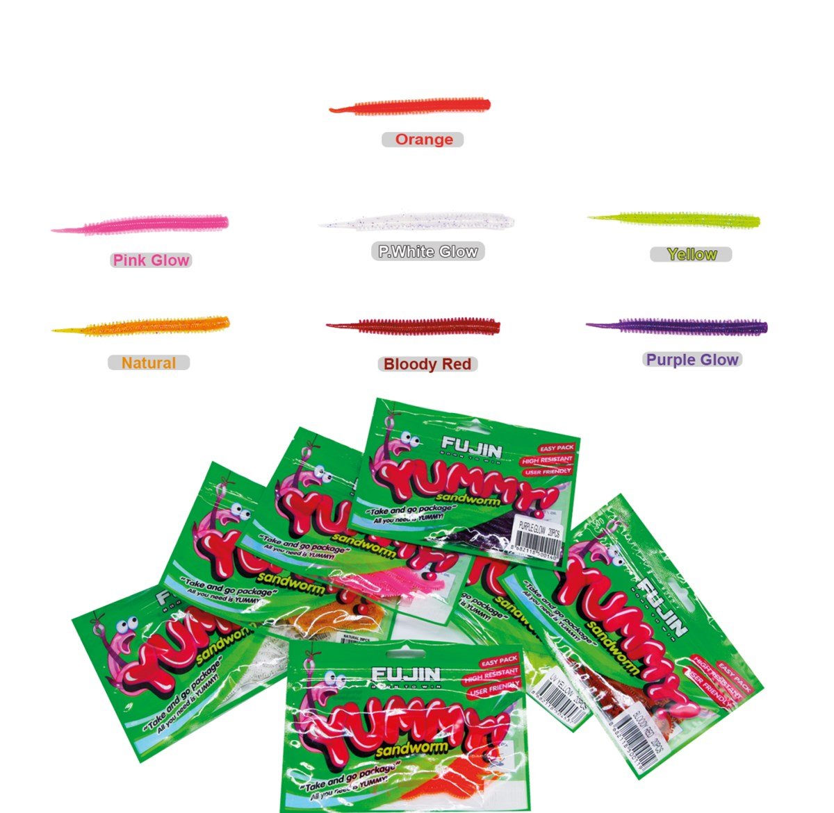 Fujin Yummy Sandworm 7cm Lrf At Çek Silikon Yem