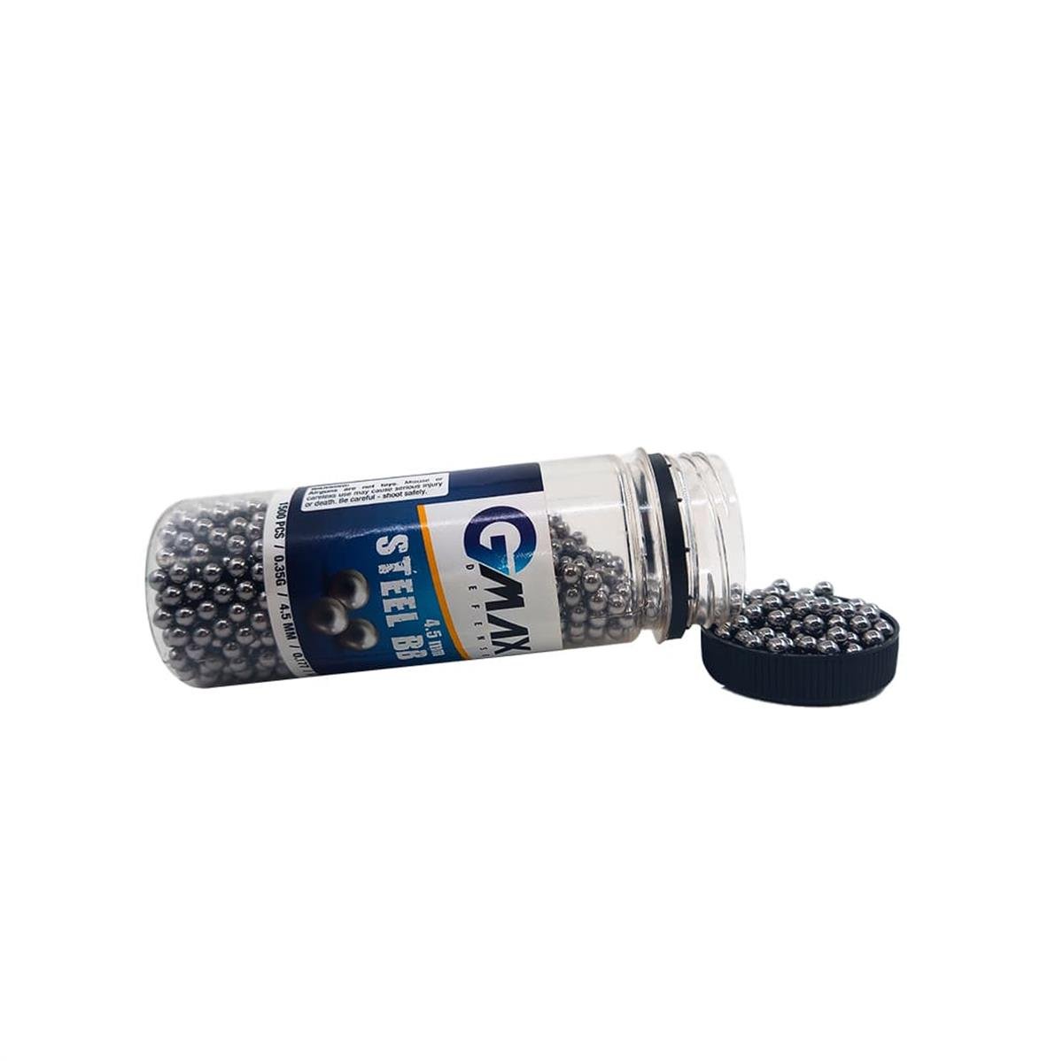 Gmax Defense Steel BB 4,5 mm BBs Saçma 1500 Pcs