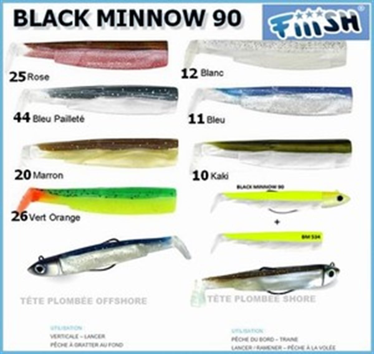 Leurre Souple Fiiish Black Minnow 90 Lrf-Spin Silikon Yem