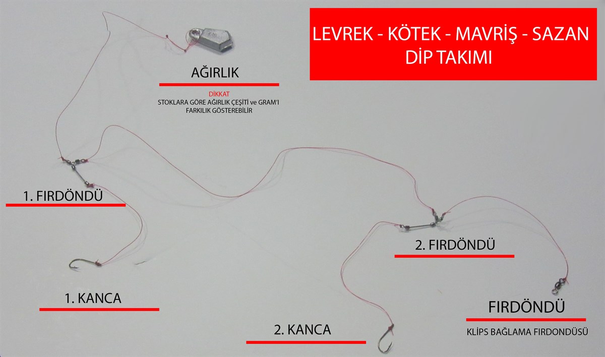 Levrek Eşkina Minekop Sazan Dip Takımı
