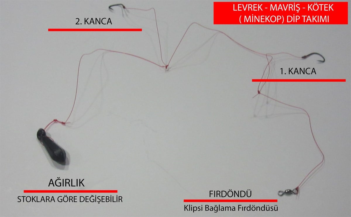 Levrek Mavriş Eşkina Minekop Dip Takımı