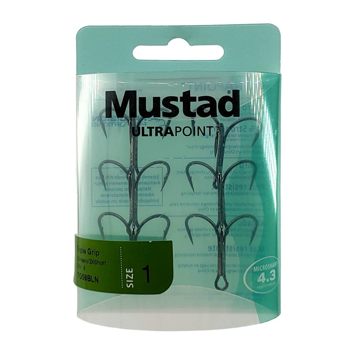 Mustad 3'lü Olta iğnesi TG58BLN 6'lı Paket No: 1