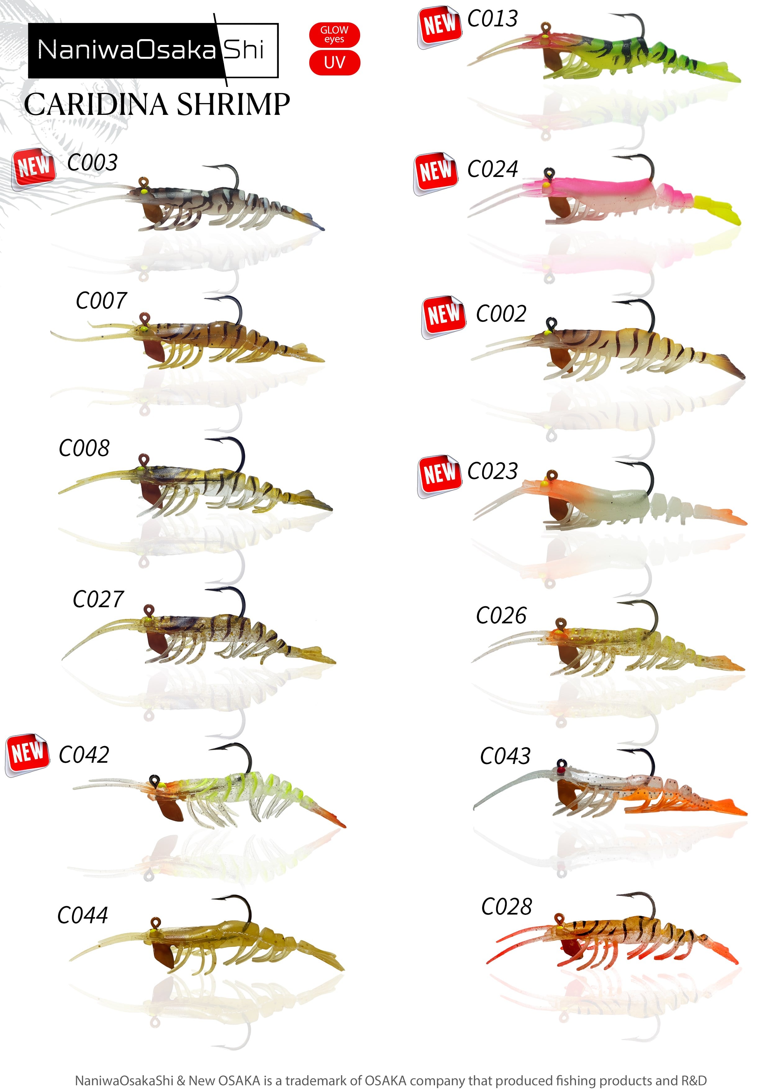 NANIWAOSAKASHI CARIDINA SHRIMP 7.62CM 6.5G