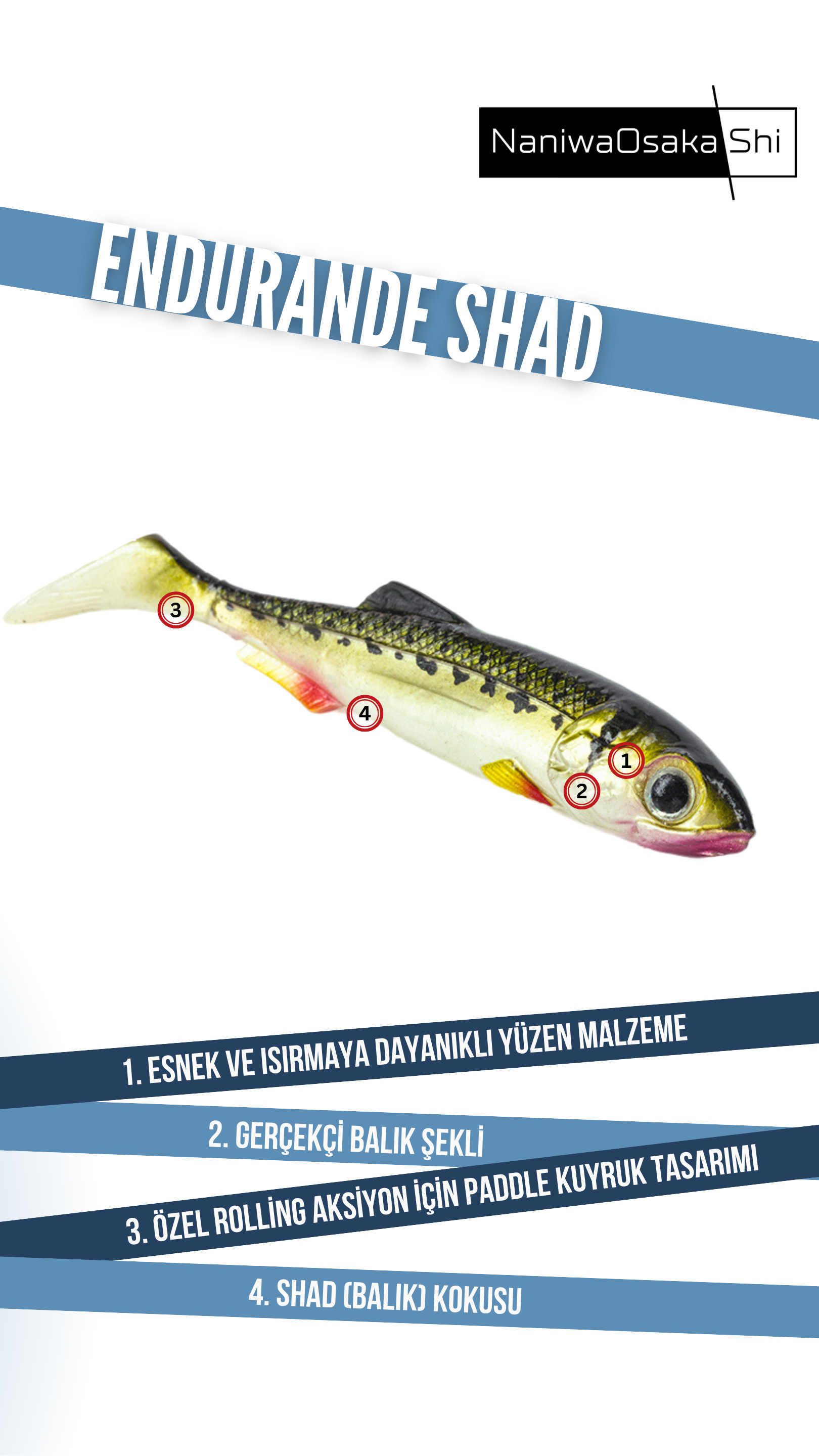 NANIWAOSAKASHI ENDURANDE SHAD 70MM SİLİKON YEM