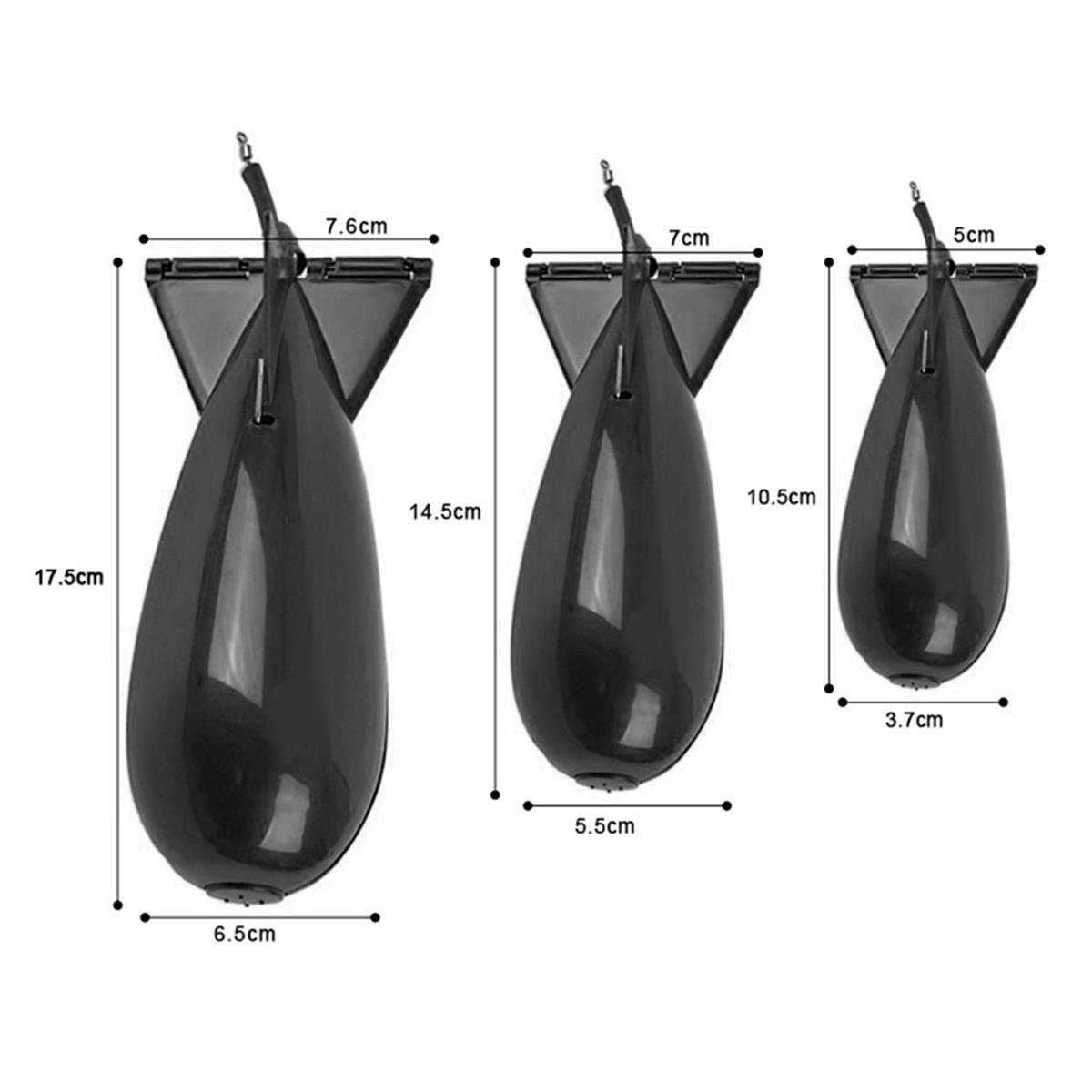 Otomatik Balık Yemleme Roketi 14,5 cm Siyah