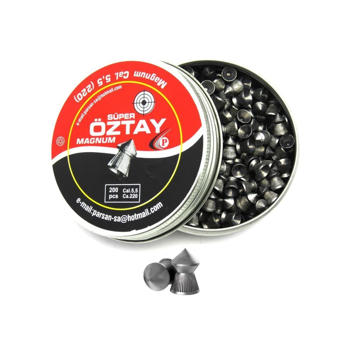 ÖZTAY Magnum 5.5 mm Havalı Tüfek Mermisi 200 Pcs ( 5 ' li Paket )