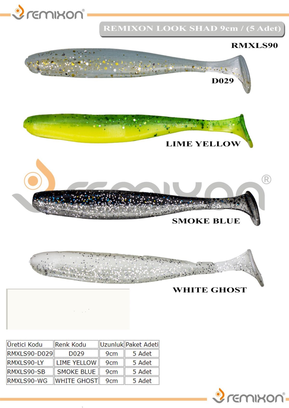 REMIXON LOOK SHAD 9 CM ( 5 ADT ) 