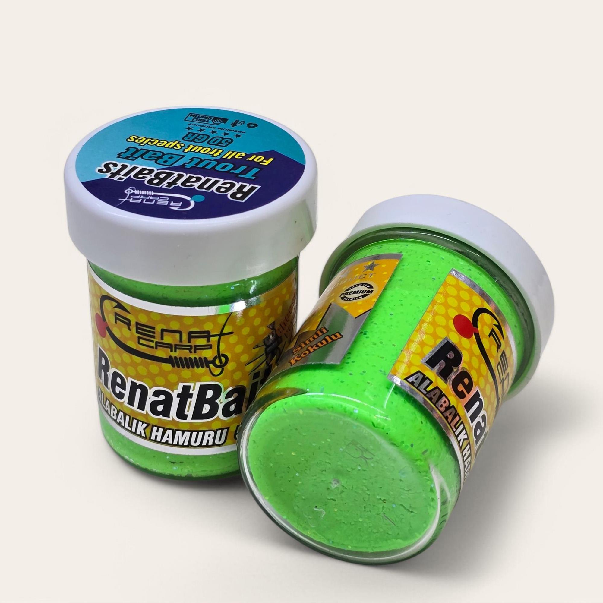 Renat Carp Bait Yeni Üretim Alabalık Hamuru Peynir Kokulu Yüzen 50 Gr - Yeşil