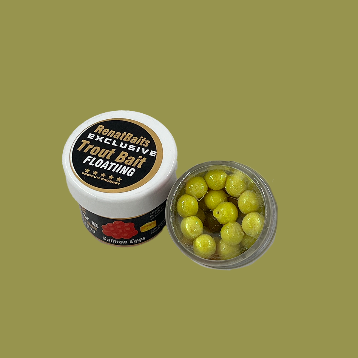Renat Trout Bait Peynir Kokulu Silikon Salmon Eggs 40 Pcs - Küf Yeşili 1
