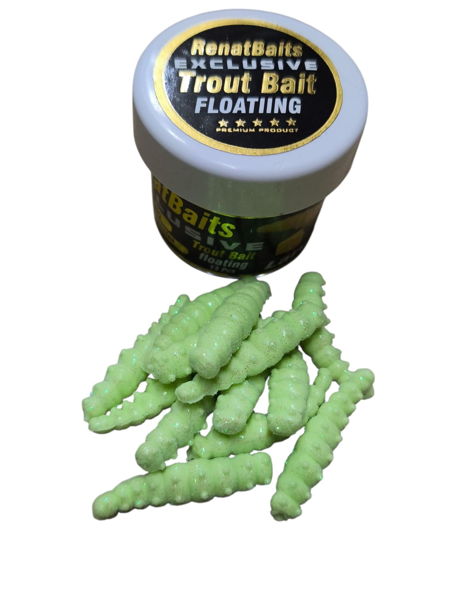 Renat Trout Bait Peynir Kokulu Silikon Larva Alabalık Yemi Küf Yeşili