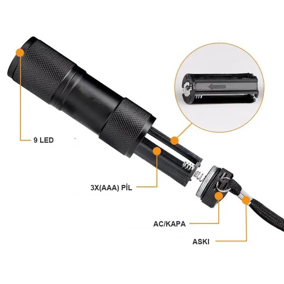 Watton Wt- 302 UV ( Ultraviyole ) Işık El Feneri