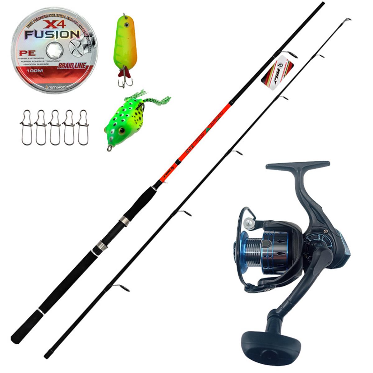 Wily Feeder Spin 240 cm 10 - 35 gr Kyoto 3000 Tam Takım Profesyonel Tatlı Su Olta Seti