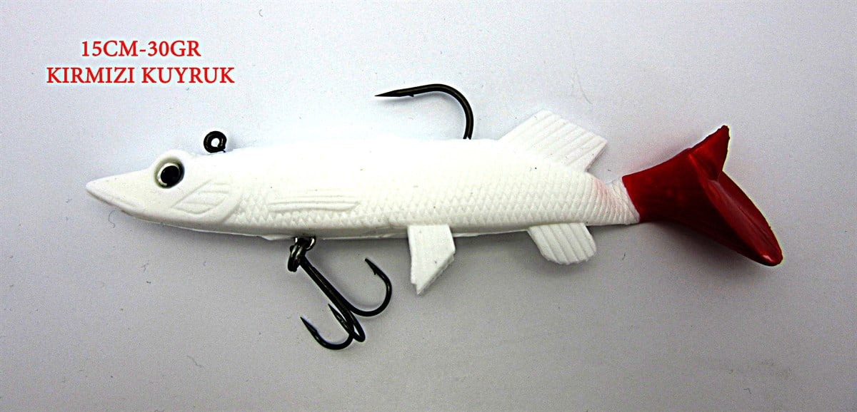 WILY TURNA SİLİKONU KIRMIZI KUYRUK 15 CM 30 GR