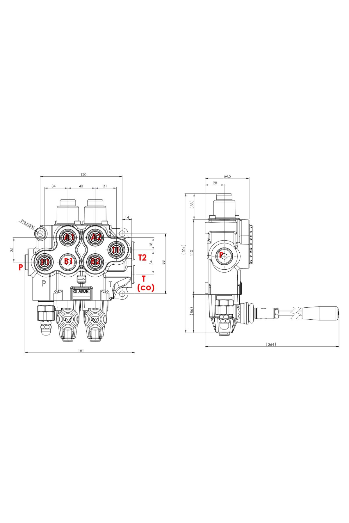 AMV502 - 50LT İKİLİ, TEK TESİRLİ, 3/8