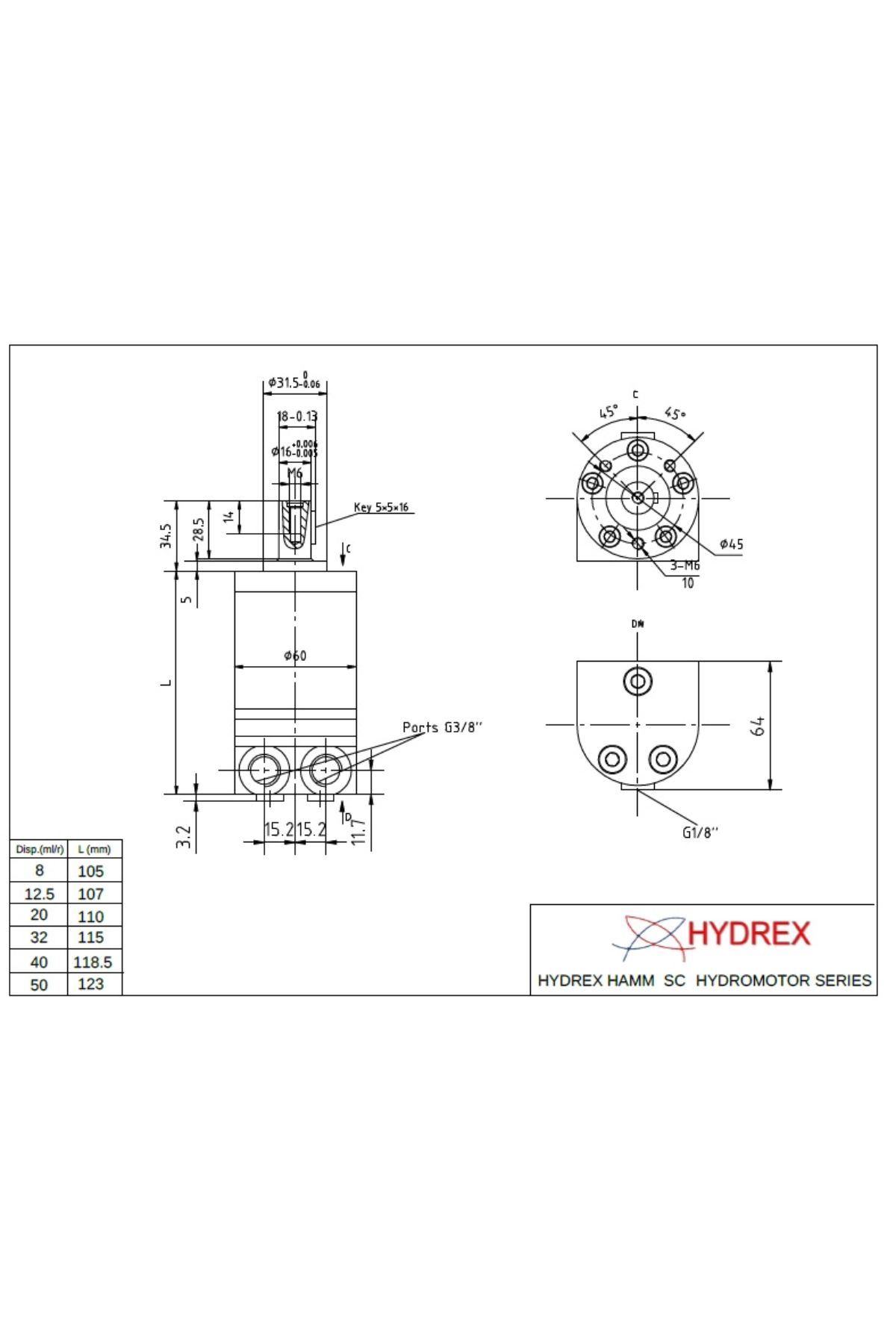 Hidrolik Orbit Motor - HAMM 08SC