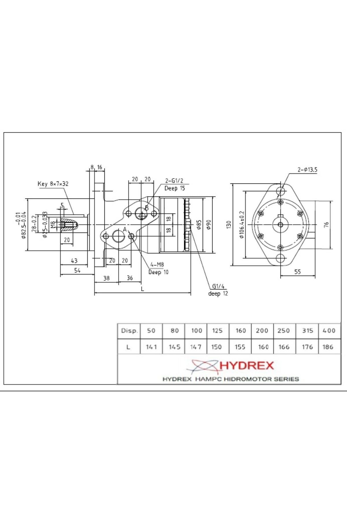 Hidrolik Orbit Motor - HAMP 200C
