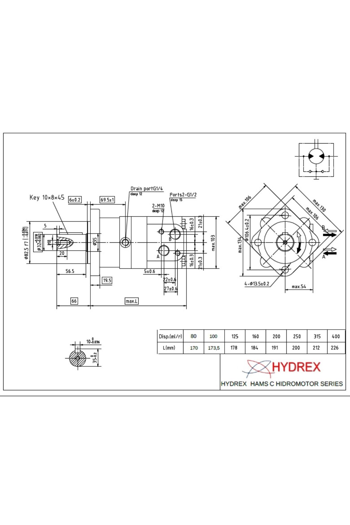 Hidrolik Orbit Motor - HAMS 80C