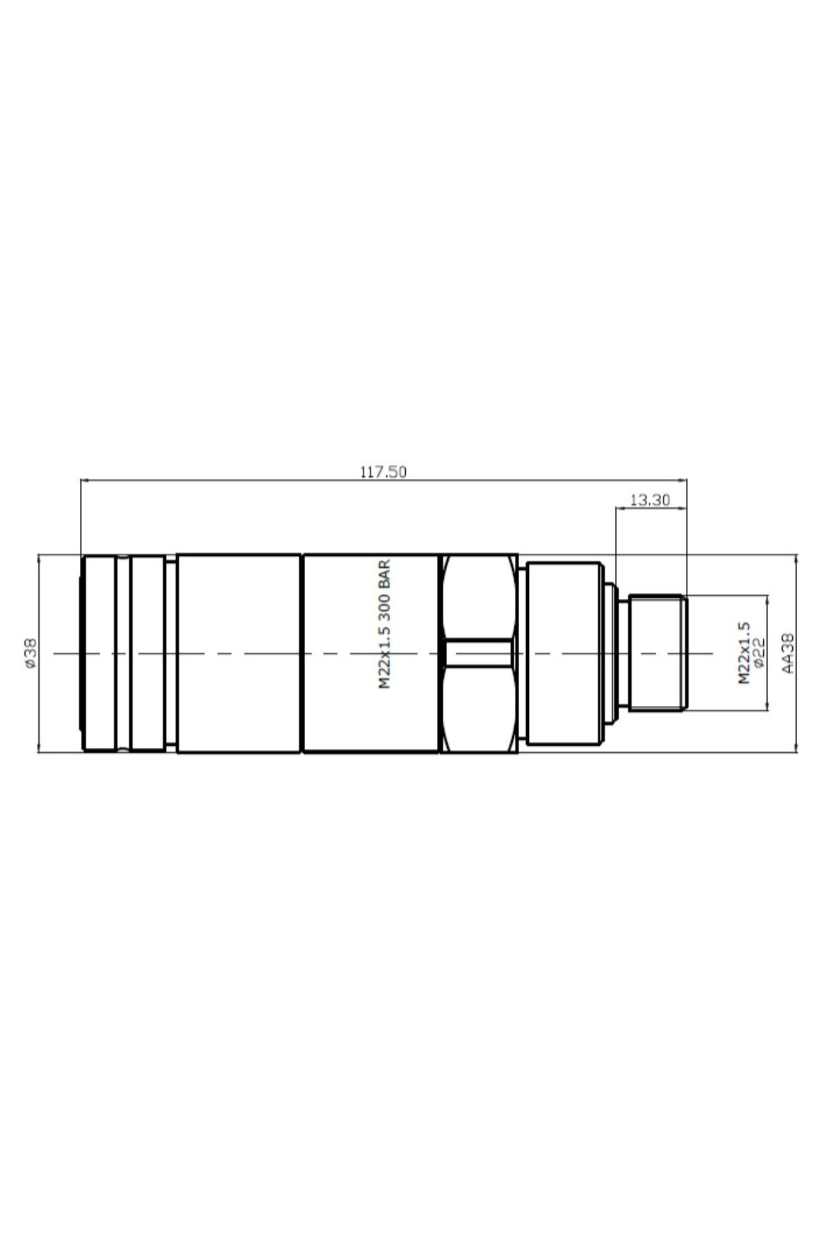 Massey Ferguson Rijit Gövde Altin Seri Disi (M22x1.5 Erkek Rakorlu)