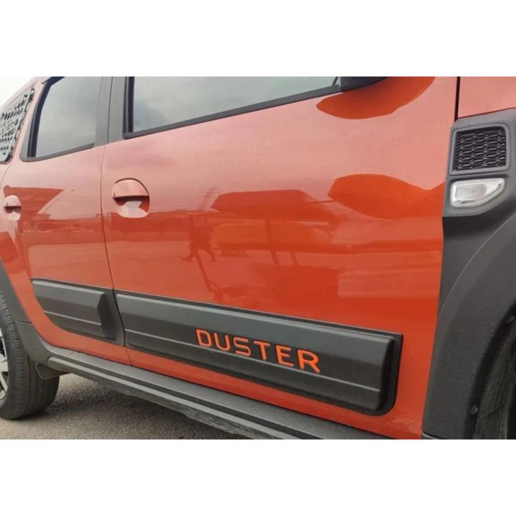 Dacia Duster Turuncu Yazılı Premium Kapı Koruma Seti 2018 ve Üstü