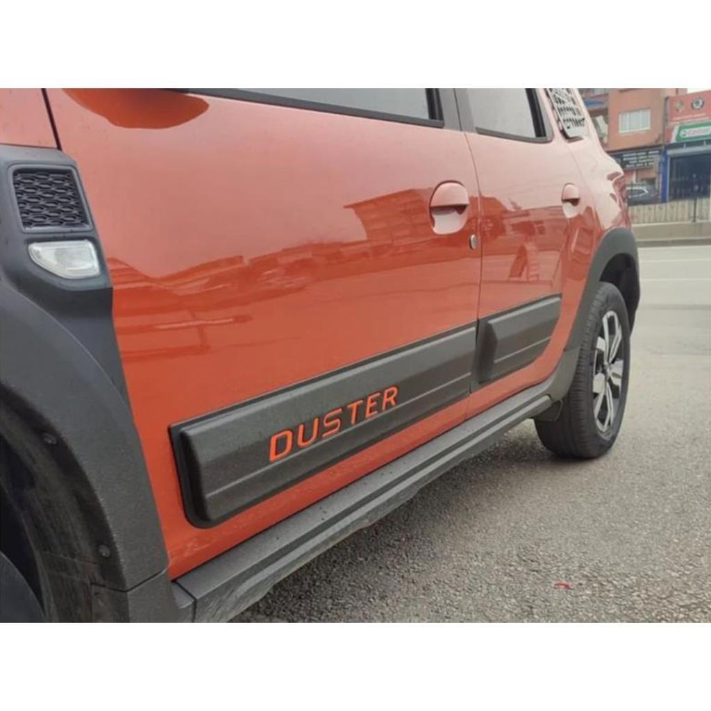 Dacia Duster Turuncu Yazılı Premium Kapı Koruma Seti 2018 ve Üstü
