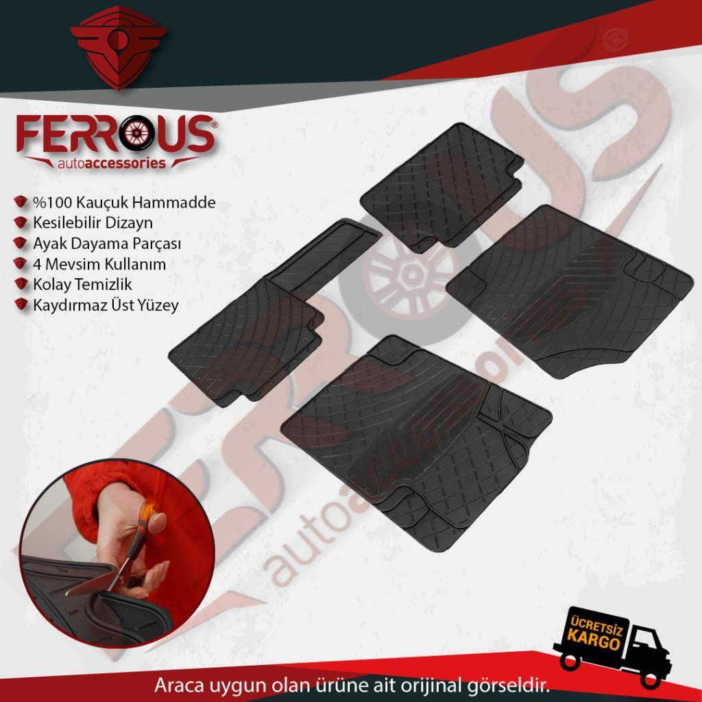 Ferrous Her Araca Uyumlu Üniversal Kesimli Kauçuk Paspas Siyah