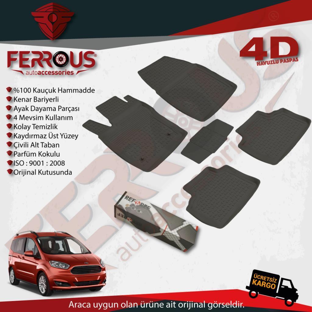 Ford Courier Refref 4D Paspas Siyah ve Refref 4D Bagaj Havuzu 2014 2023