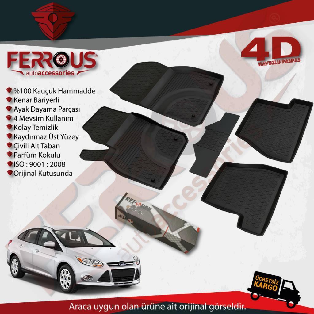 Ford Focus 3 HB Refref 4D Paspas Siyah ve İ.S. Bagaj Havuzu 2011 2014