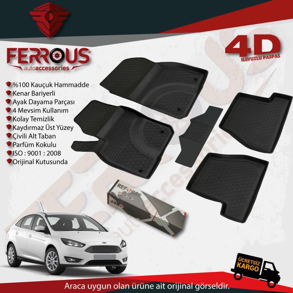 Ford Focus 4 HB Refref 4D Paspas Siyah ve İ.S. Bagaj Havuzu 2015 ve Üstü