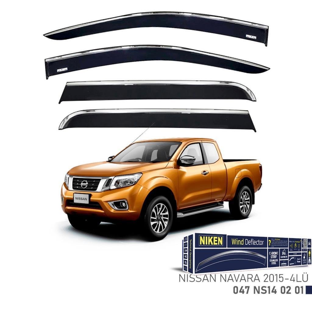 Nissan Navara Niken Kromlu Cam Rüzgarlığı 4lü Set 2015 ve Üstü
